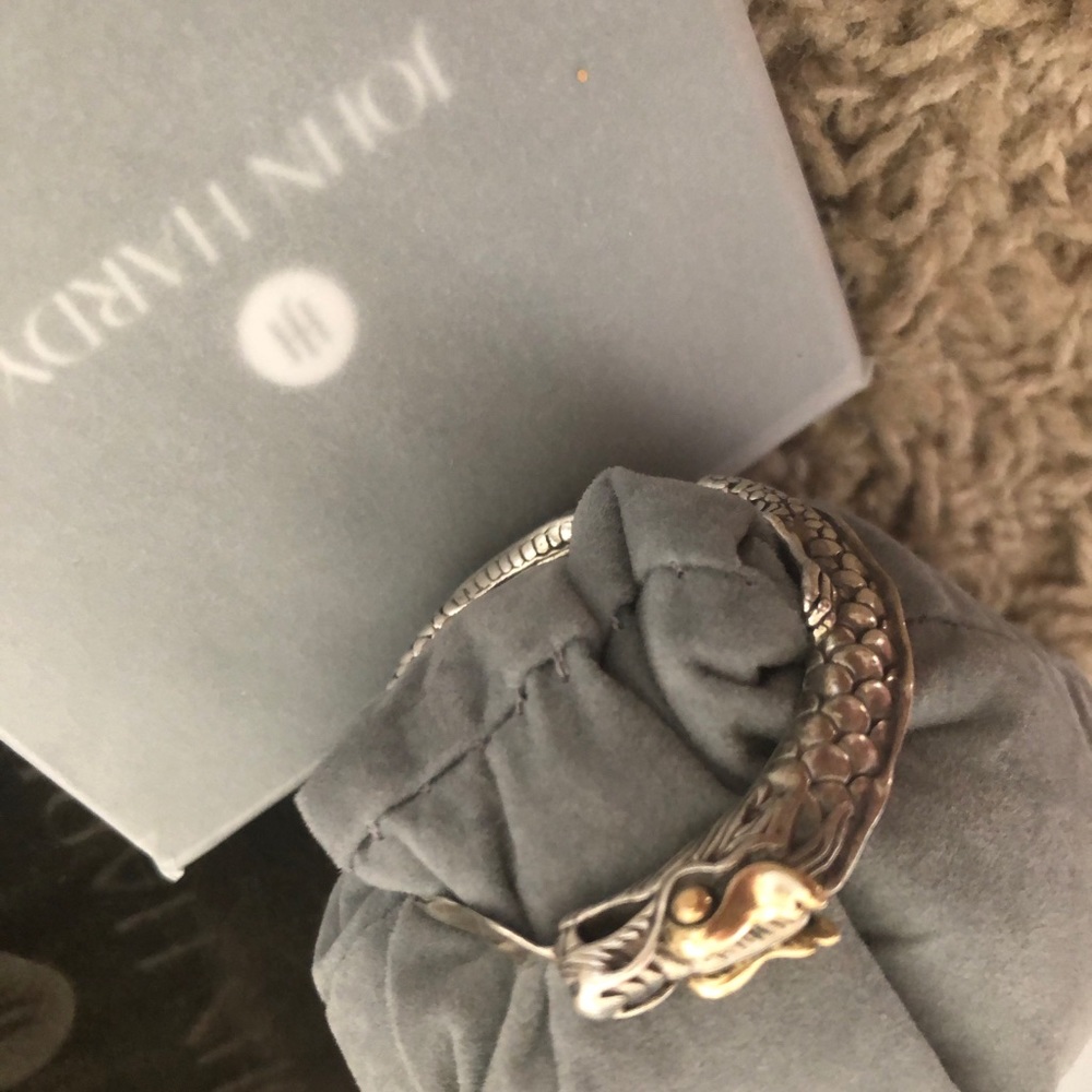 John hardy silver and 18k gold dragon pendant